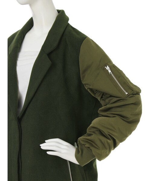 jouetie（ジュエティ）の「チェスターワン（ジャケット/アウター・レディース・ブラック/ネイビー/カーキ・M）」の14枚目の写真