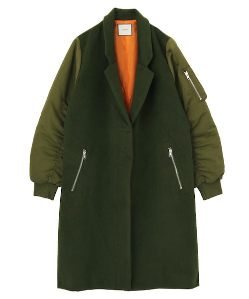 jouetie（ジュエティ）の「チェスターワン（ジャケット/アウター・レディース・ブラック/ネイビー/カーキ・M）」の2枚目の写真