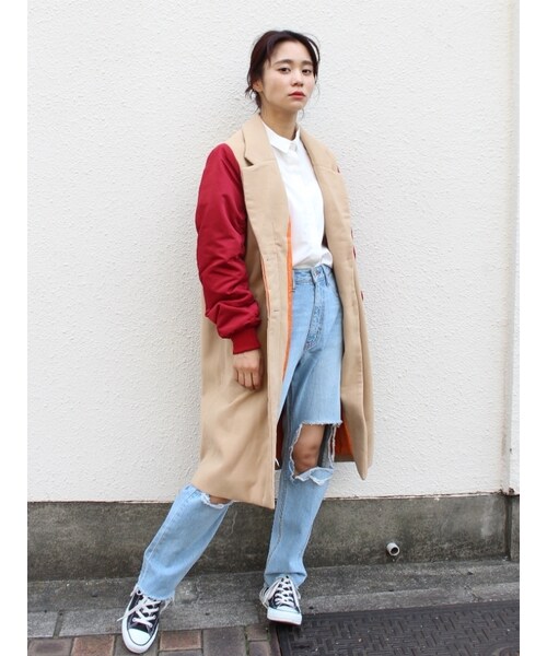 jouetie（ジュエティ）の「チェスターワン（ジャケット/アウター・レディース・ブラック/ネイビー/カーキ・M）」の7枚目の写真