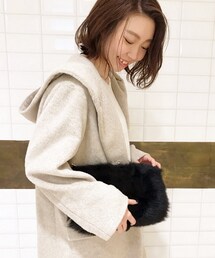 plage（プラージュ）の「Alpaca シャギー フードコート