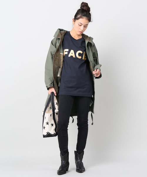 JOURNAL STANDARD(ジャーナルスタンダード)の「プリントFACE Tシャツ(トップス・ブラック/2L/残り1点)」の2枚目の写真