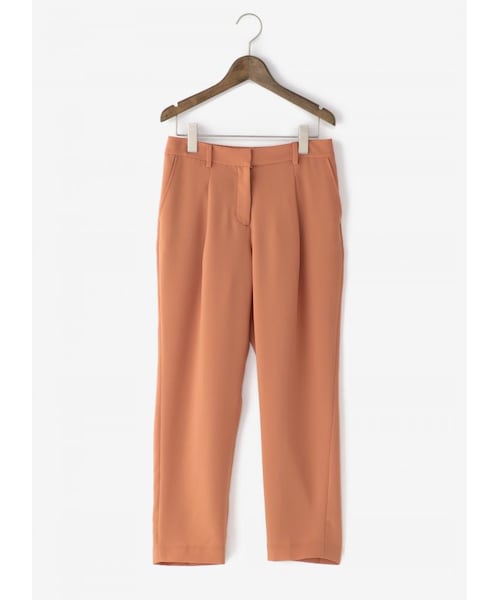 PLST（プラステ）の「【先行販売】ソフトダブルクロスタックテーパードパンツ（パンツ・レディース・030 ﾐﾄﾞﾙｸﾞﾚｰ/050 ﾌﾞﾗｯｸ/120 ｸﾘｰﾑ/470 ｵﾚﾝｼﾞ/890 ﾀﾞｰｸﾈｲﾋﾞｰ・M）」の4枚目の写真