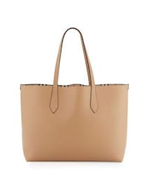 BURBERRY | Burberry Lavenby Medium Reversible Check & Leather Tote Bag, Brown(トートバッグ)
