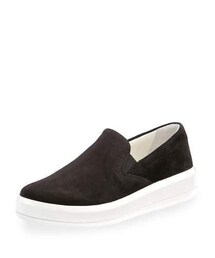 PRADA | Prada Suede 25mm Skate Sneaker, Black/Bianco(スニーカー)