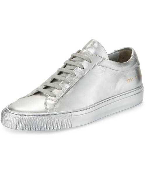 COMMON PROJECTS(コモンプロジェクト)の「Common Projects Achilles Leather Low-Top Sneaker, Silver(スニーカー・レディース・Silver・9B/39EU)」の4枚目の写真