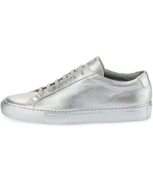 COMMON PROJECTS(コモンプロジェクト)の「Common Projects Achilles Leather Low-Top Sneaker, Silver(スニーカー・レディース・Silver・9B/39EU)」の2枚目の写真