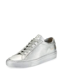 COMMON PROJECTS | Common Projects Achilles Leather Low-Top Sneaker, Silver(スニーカー)