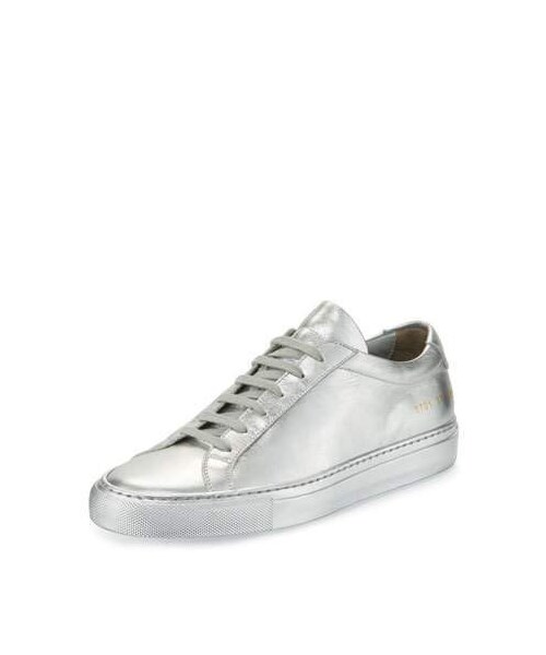 COMMON PROJECTS(コモンプロジェクト)の「Common Projects Achilles Leather Low-Top Sneaker, Silver(スニーカー・レディース・Silver・9B/39EU)」の1枚目の写真
