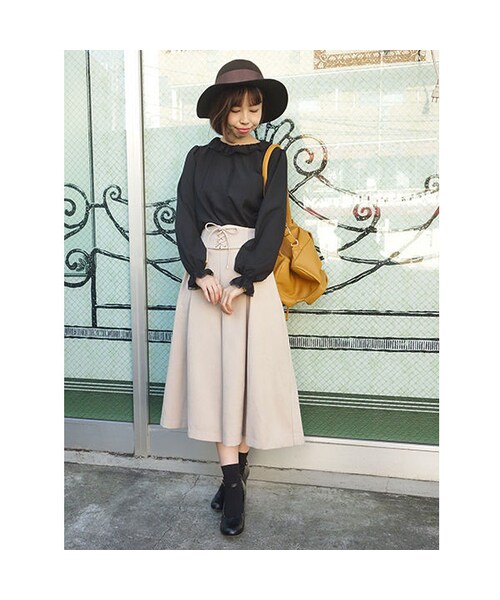 F i.n.t(フィント)の「フロントレースアップ起毛キュロット/F i.n.t(その他パンツ・レディース・その他)」の4枚目の写真