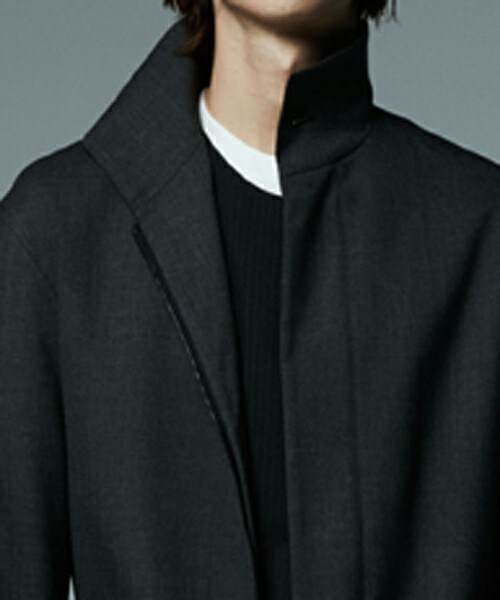 ato（アトウ）の「TROPICAL STRETCH HALF STAND BZ（ブルゾン・メンズ・ブラック/グレー・46/48）」の3枚目の写真