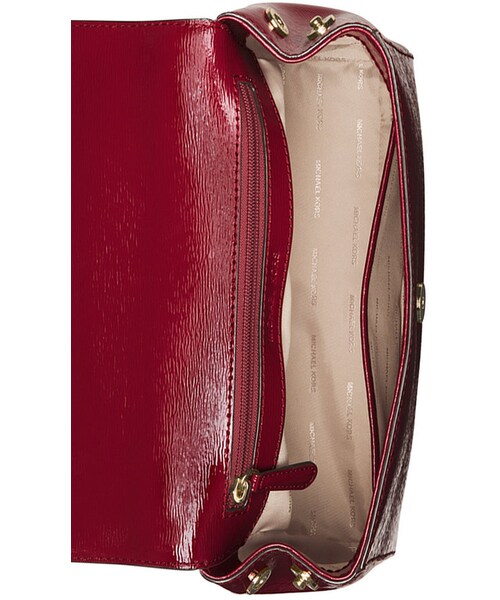 MICHAEL KORS(マイケルコース)の「MICHAEL Michael Kors Ava Small Top Handle Satchel in Bark Patent(ショルダーバッグ・レディース・Red・One Size)」の4枚目の写真