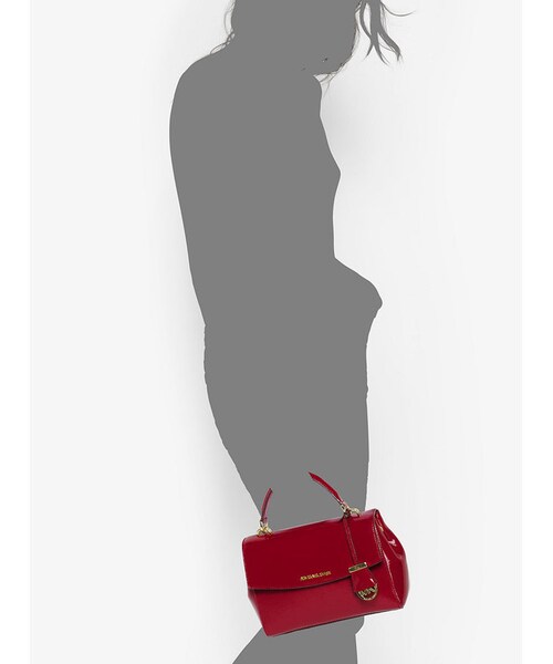 MICHAEL KORS(マイケルコース)の「MICHAEL Michael Kors Ava Small Top Handle Satchel in Bark Patent(ショルダーバッグ・レディース・Red・One Size)」の3枚目の写真