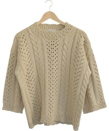 2PER | シンプルドロップショルダー8分袖ニット(P0000EUF)(ニット/セーター)