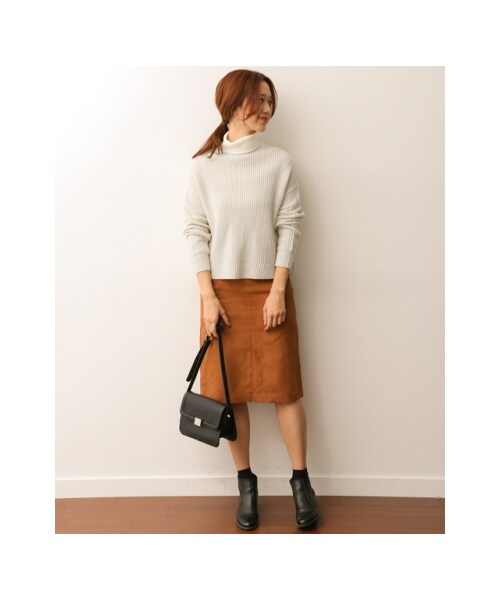 URBAN RESEARCH DOORS(アーバンリサーチドアーズ)の「バッククロス畦編みニット(その他・レディース・CAMEL/IVORY/GRAY・one)」の8枚目の写真