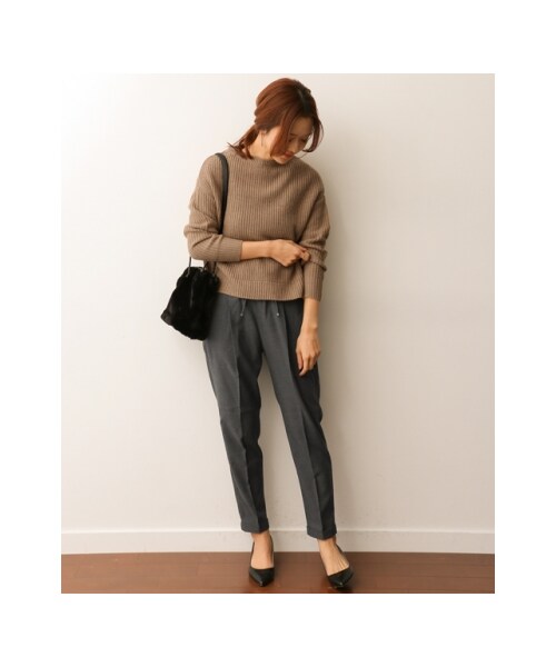 URBAN RESEARCH DOORS(アーバンリサーチドアーズ)の「バッククロス畦編みニット(その他・レディース・CAMEL/IVORY/GRAY・one)」の10枚目の写真