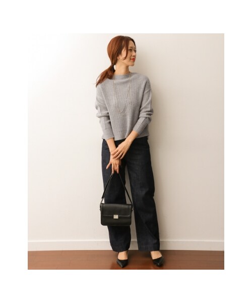 URBAN RESEARCH DOORS(アーバンリサーチドアーズ)の「バッククロス畦編みニット(その他・レディース・CAMEL/IVORY/GRAY・one)」の6枚目の写真