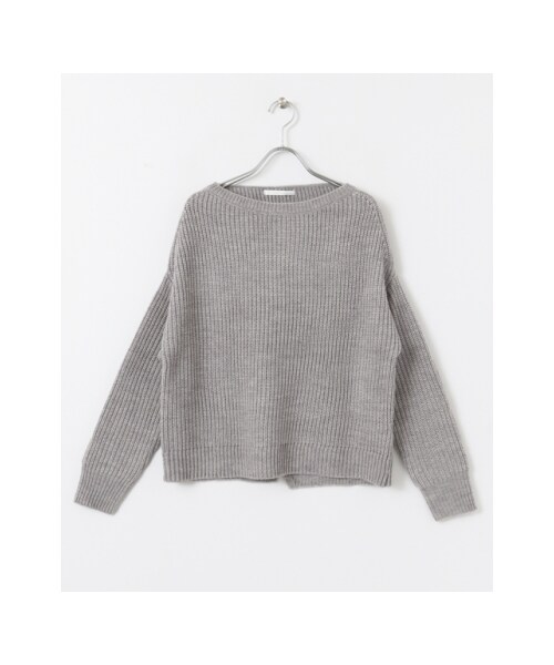 URBAN RESEARCH DOORS(アーバンリサーチドアーズ)の「バッククロス畦編みニット(その他・レディース・CAMEL/IVORY/GRAY・one)」の2枚目の写真