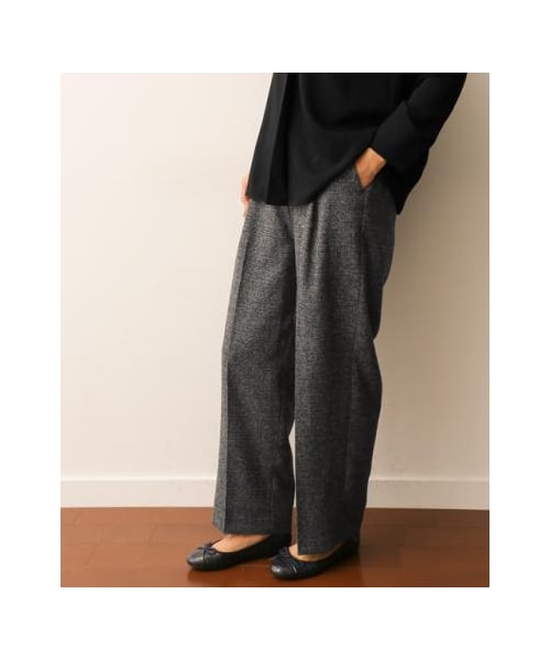 アーバンリサーチ/グレー×黒チェック柄・起毛ワイドパンツ/フリーサイズ/URBAN RESEARCH URBAN RESEARCH DOORS（アーバンリサーチドアーズ）の「グレンチェック