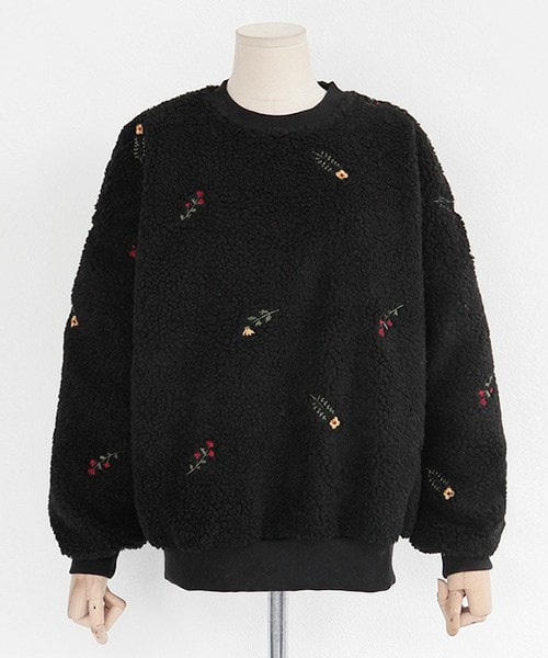 DHOLIC（ディーホリック）の「フラワー刺繍ボアプルオーバー（その他トップス・レディース・FREE）」の2枚目の写真