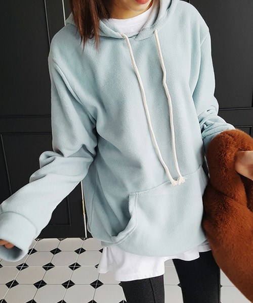 DHOLIC(ディーホリック)の「オーバーサイズ起毛フードプルオーバー(パーカー・レディース・ML)」の1枚目の写真