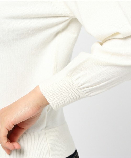 INTERPLANET（インタープラネット）の「4素材混前後2WAYニット（ニット/セーター・レディース・オフホワイト/ブラック/グレー/ピンクベージュ・FREE）」の9枚目の写真