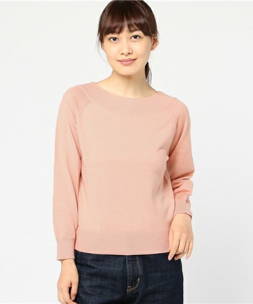 INTERPLANET（インタープラネット）の「4素材混前後2WAYニット（ニット/セーター・レディース・オフホワイト/ブラック/グレー/ピンクベージュ・FREE）」の4枚目の写真