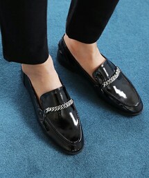 DHOLIC | チェーンブラックローファー(その他シューズ)