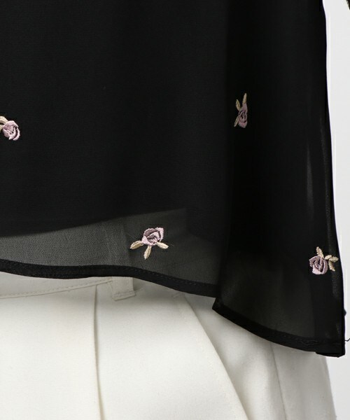 archives（アルシーヴ）の「花柄刺繍ﾌﾞﾗｳｽ（シャツ/ブラウス・レディース・オフホワイト/ブラック/シルバーグレー・MEDIUM）」の9枚目の写真