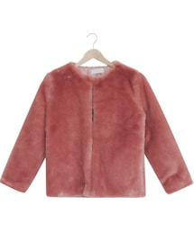 2PER | シンプルフェイクファーオープンジャケット(P0000EUP)(ダウンジャケット/コート)