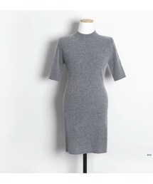 FLYMODEL | シンプルアンゴラ混紡プチハイネックスリムフィットワンピース(P0000RFG)(ワンピース)
