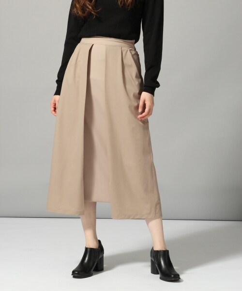HARE（ハレ）の「Wフロントペンシルスカート（スカート・ブラック/ベージュ）」の2枚目の写真