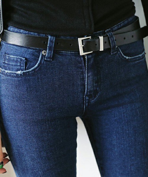 DHOLIC（ディーホリック）の「シルバーバックルレザーベルト（ベルト・レディース・FREE）」の2枚目の写真