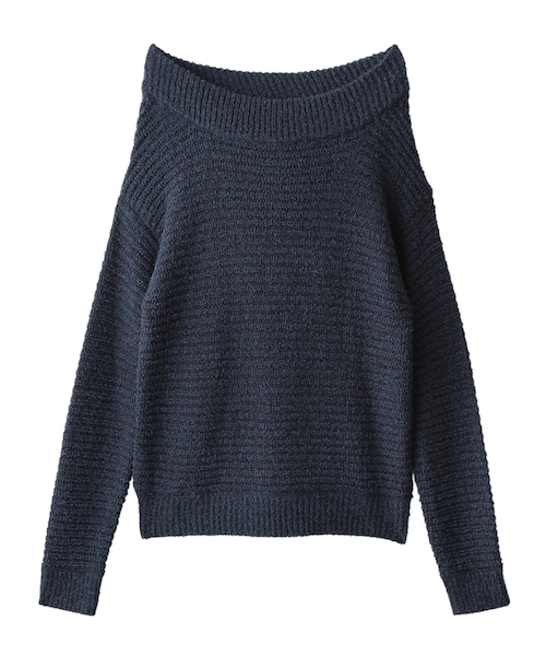 GRL（グレイル）の「オフショル2WAYニットトップス（ニット/セーター・レディース・ブルー/ネイビー/グレー/キャメル/オフホワイト・M）」の5枚目の写真