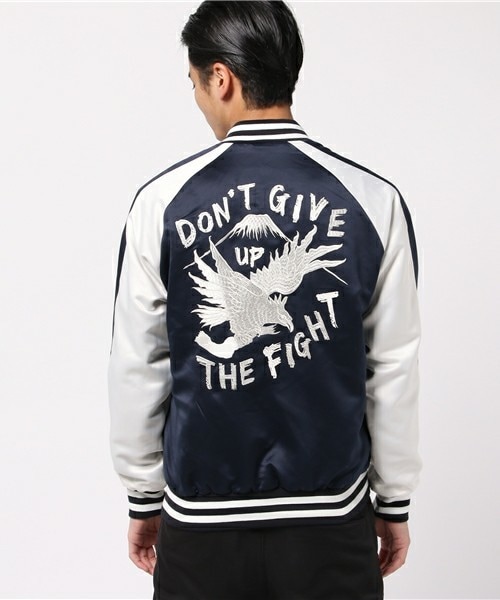 UNION STATION（ユニオンステーション）の「【2017SS商品】刺繍【ワシ】リバーシブル仕様スカジャン＆MA-1（ブルゾン・メンズ・ブラック/ブラック×ホワイト/ネイビー・S/M/L/LL）」の14枚目の写真