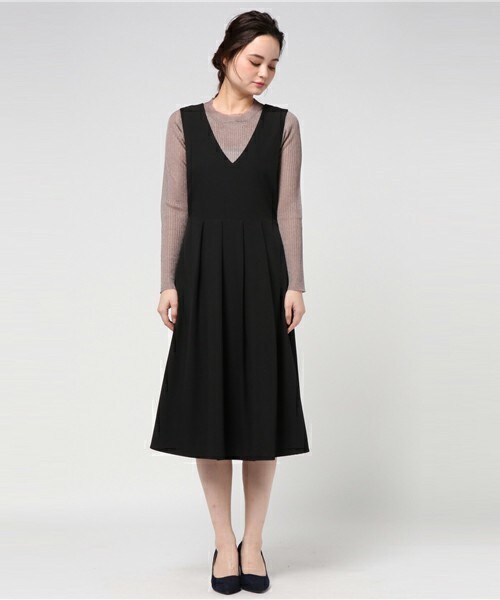 archives（アルシーヴ）の「タックジャンスカ（ワンピース・レディース・ブラック/シルバーグレー/ネイビー・MEDIUM）」の5枚目の写真