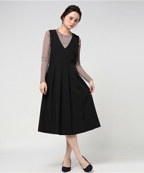 archives（アルシーヴ）の「タックジャンスカ（ワンピース・レディース・ブラック/シルバーグレー/ネイビー・MEDIUM）」の2枚目の写真