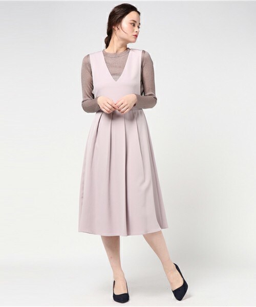 archives（アルシーヴ）の「タックジャンスカ（ワンピース・レディース・ブラック/シルバーグレー/ネイビー・MEDIUM）」の4枚目の写真