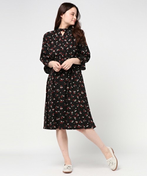 Archives アルシーヴ の 花柄ハイネックワンピース ワンピース Wear