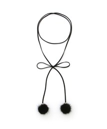 GRL | ミンクファー付リボンチョーカー(ネックレス)