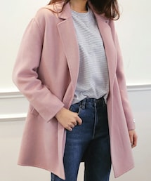 DHOLIC | ウールブレンドハンドメイドフライフロントコート(テーラードジャケット)