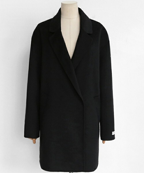 DHOLIC（ディーホリック）の「ウールブレンドハンドメイドフライフロントコート（テーラードジャケット・レディース・FREE）」の2枚目の写真