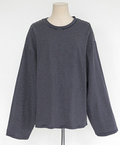 DHOLIC(ディーホリック)の「ワイドスリーブボーダーTシャツ(Tシャツ/カットソー・レディース・FREE)」の3枚目の写真