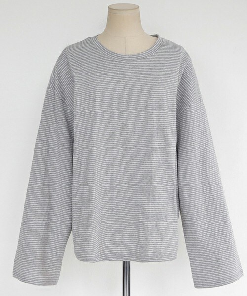 DHOLIC(ディーホリック)の「ワイドスリーブボーダーTシャツ(Tシャツ/カットソー・レディース・FREE)」の4枚目の写真