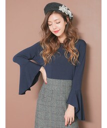 KORMARCH | フレアースリーブプルオーバー(Tシャツ/カットソー)