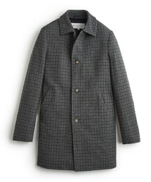 PRIVATE WHITE V.C. | ウールSBドッグトゥースコート / Wool SB Dogtooth(ステンカラーコート)