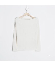 FLYMODEL | シンプルアンゴラ混紡オフショルダーリブニット(ニット/セーター)