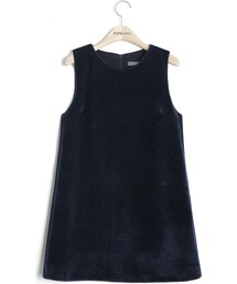 FLYMODEL | シンプルバックファスナーフェイクファーワンピース(ワンピース)