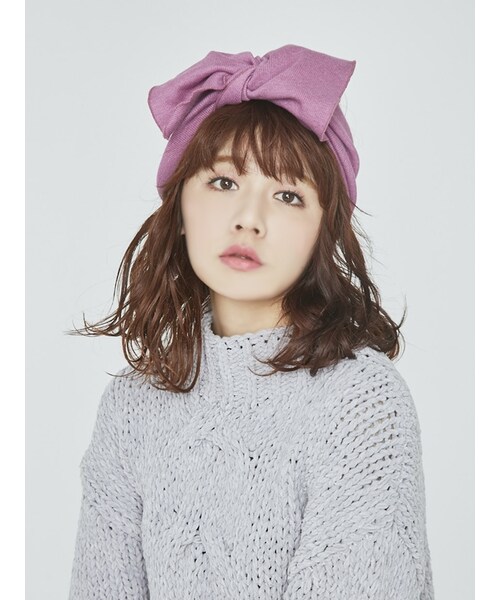 merry jenny（メリージェニー）の「リブリボンヘアバンド（その他・レディース・グレー/ブラック/ピンク/ブルー・F）」の5枚目の写真
