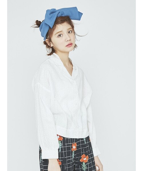 merry jenny（メリージェニー）の「リブリボンヘアバンド（その他・レディース・グレー/ブラック/ピンク/ブルー・F）」の6枚目の写真