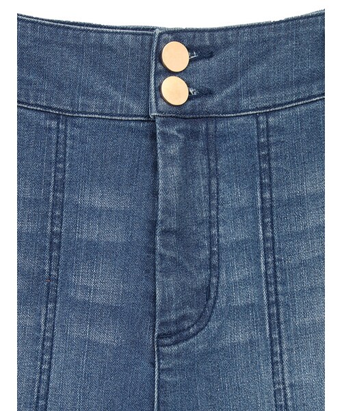 31 Sons de mode（トランテアン　ソン　ドゥ　モード）の「裾配色デニムバギーパンツ（パンツ・レディース・ブルー・36/38）」の3枚目の写真